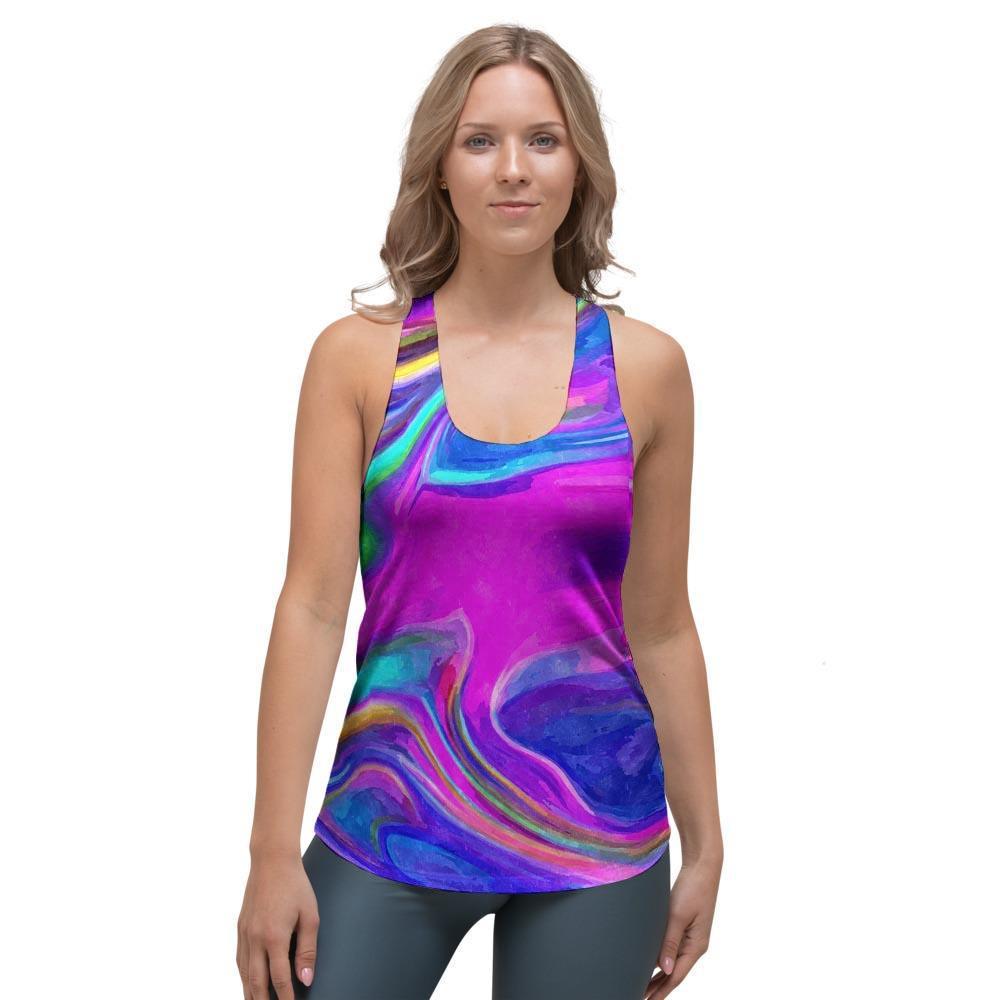 Abstract Purple Women's Racerback Tank Top-grizzshop