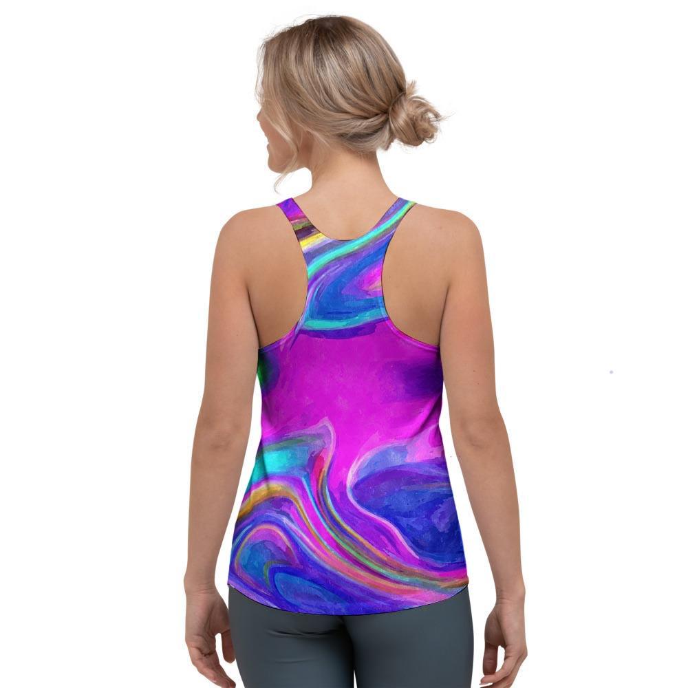 Abstract Purple Women's Racerback Tank Top-grizzshop