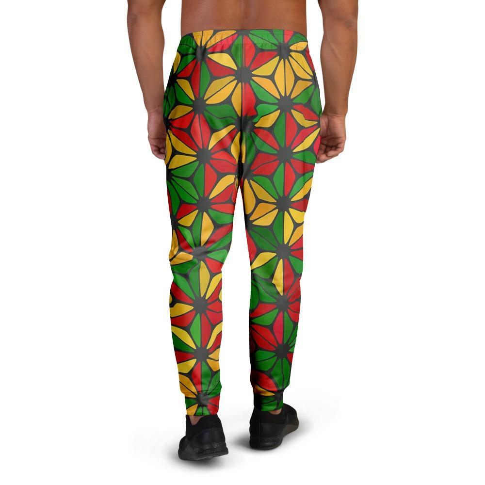 Abstract Reggae Rasta Men's Joggers-grizzshop