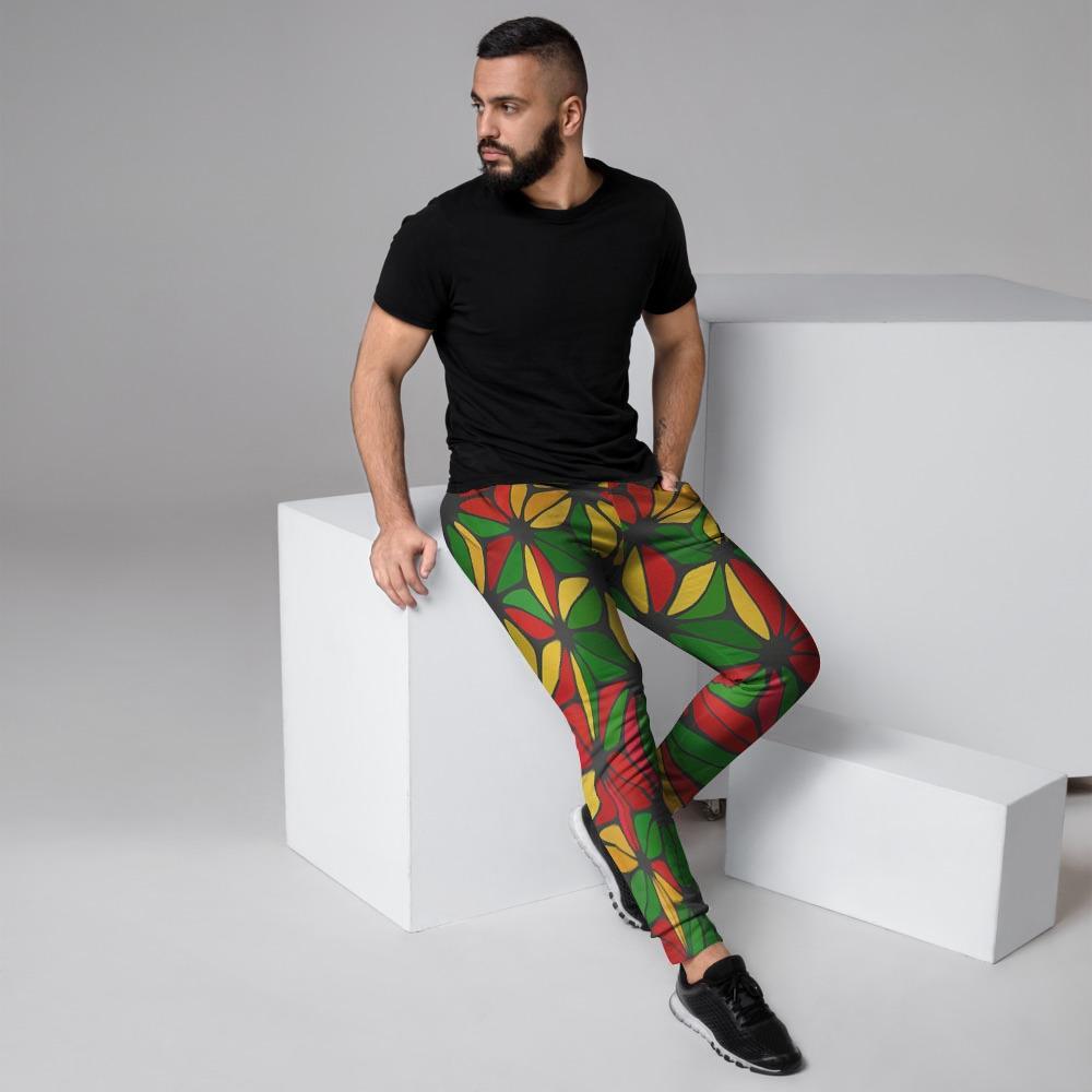 Abstract Reggae Rasta Men's Joggers-grizzshop