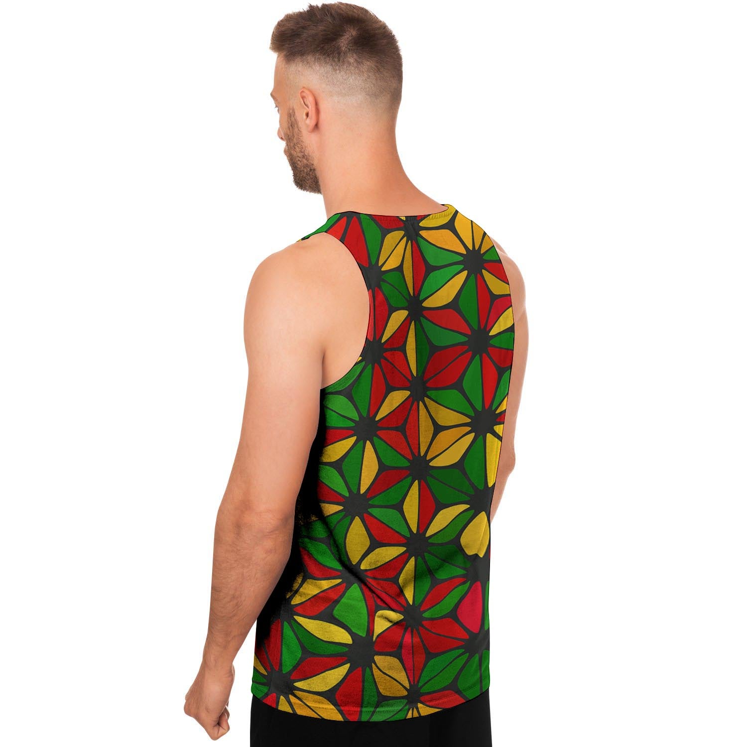 Abstract Reggae Rasta Men's Tank Tops-grizzshop