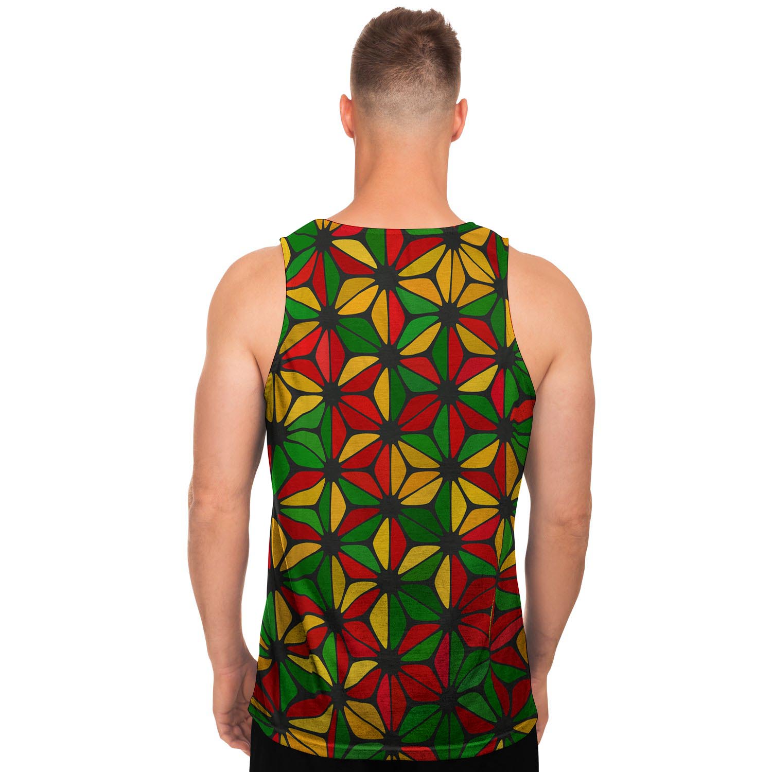 Abstract Reggae Rasta Men's Tank Tops-grizzshop