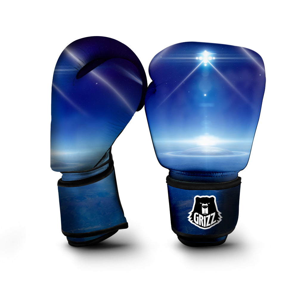 Abstract Sci Fi On Earth Print Boxing Gloves-grizzshop