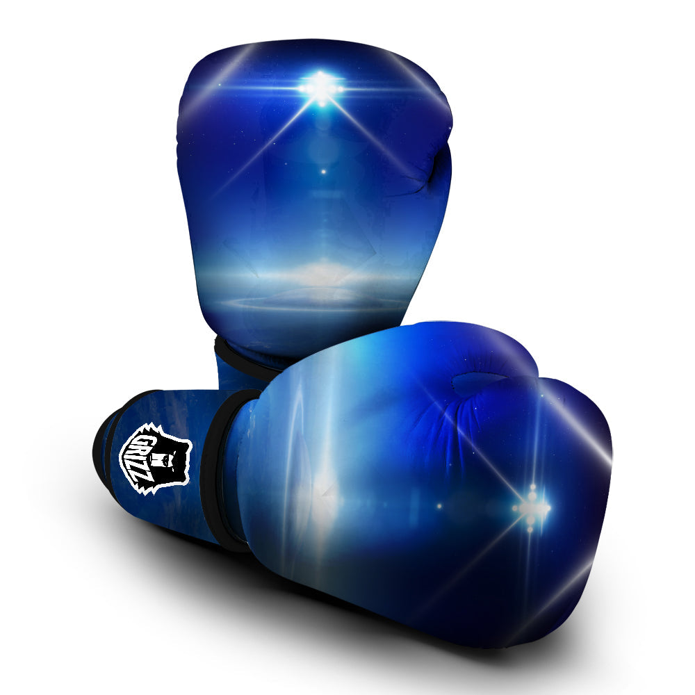 Abstract Sci Fi On Earth Print Boxing Gloves-grizzshop