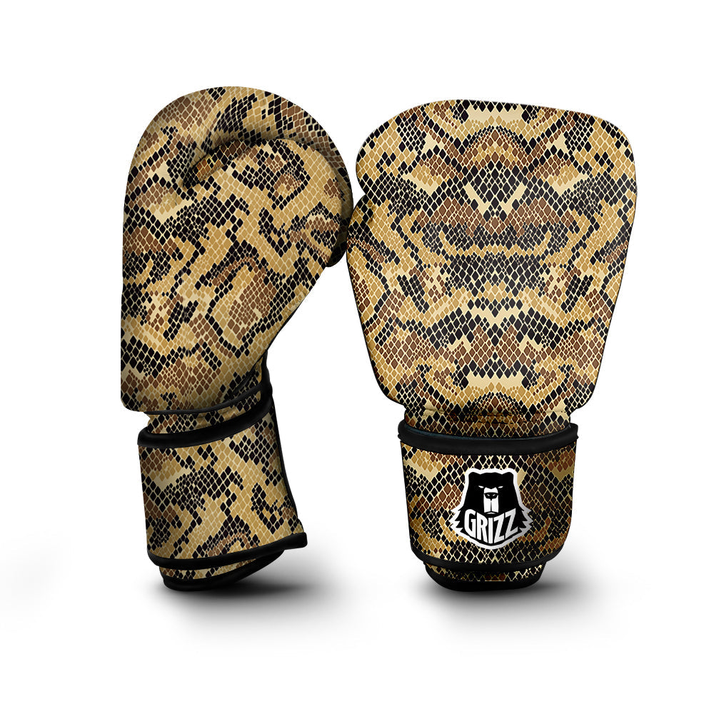 Abstract Snake Skin Print Boxing Gloves-grizzshop
