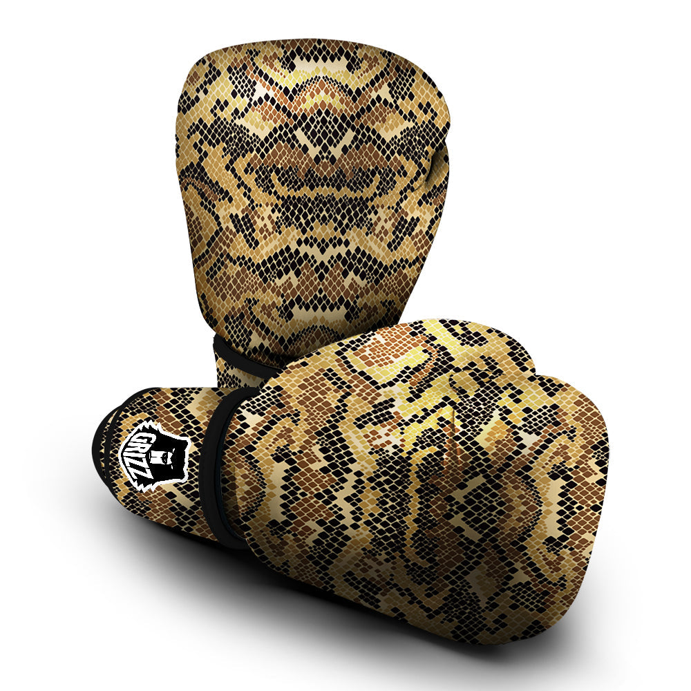 Abstract Snake Skin Print Boxing Gloves-grizzshop
