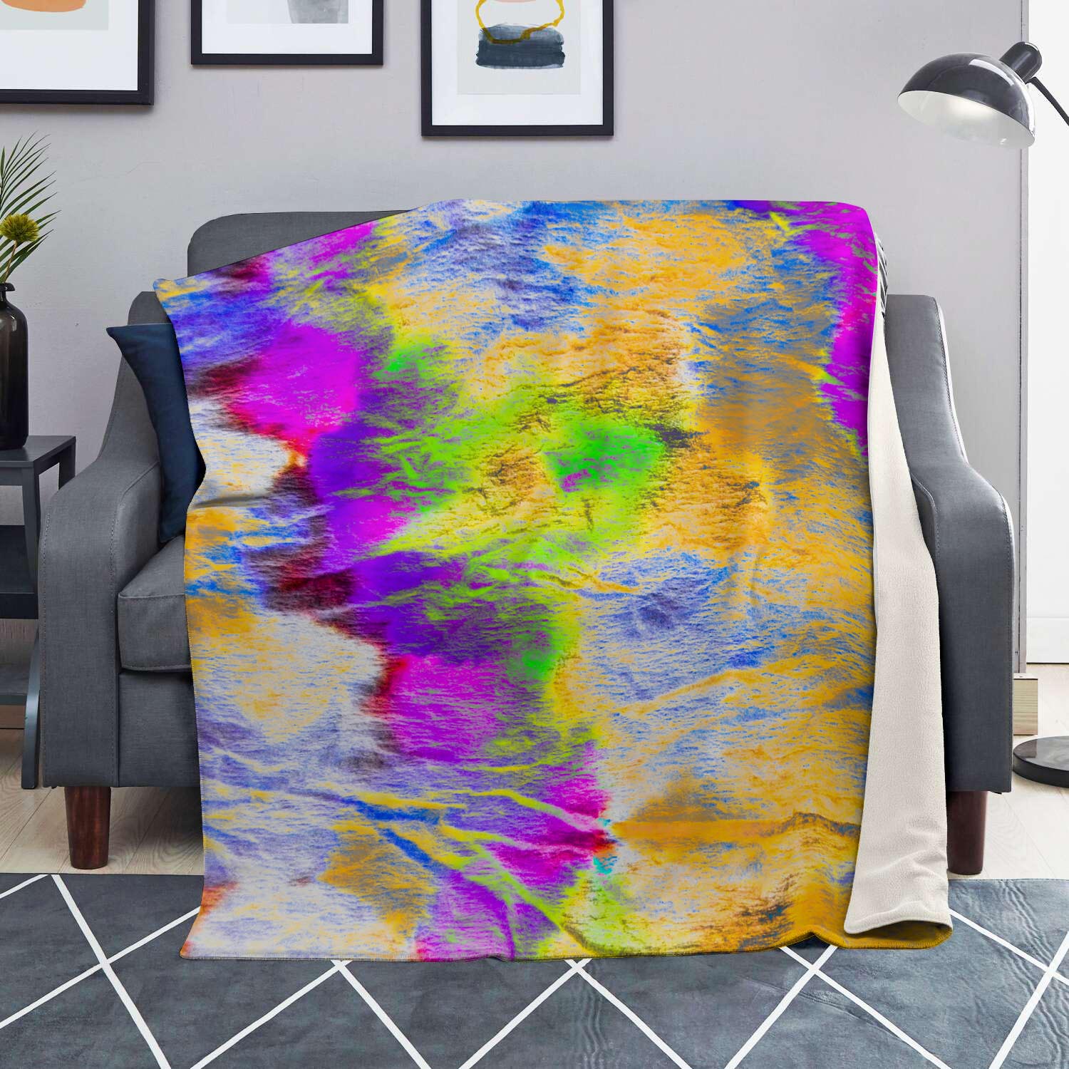 Abstract Tie Dye Blanket-grizzshop