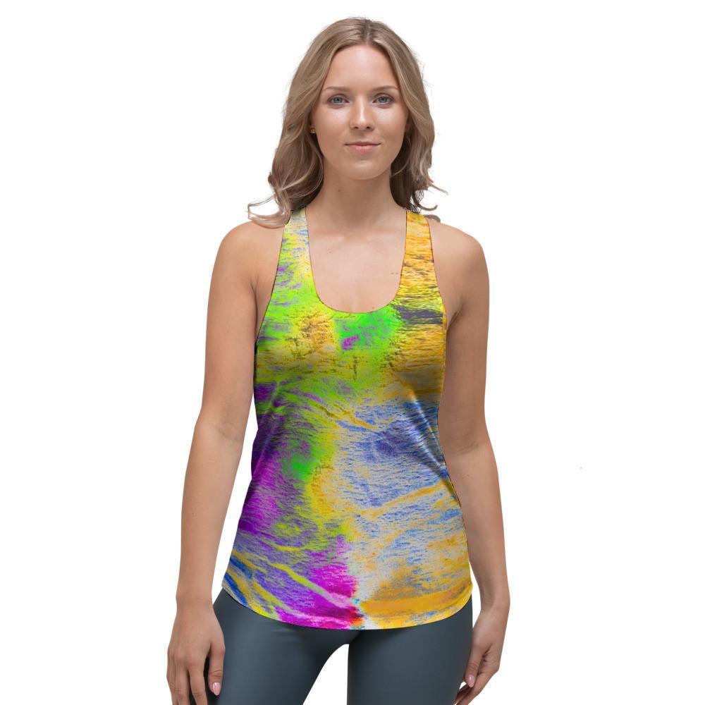 Abstract Tie Dye Women's Racerback Tank Top-grizzshop