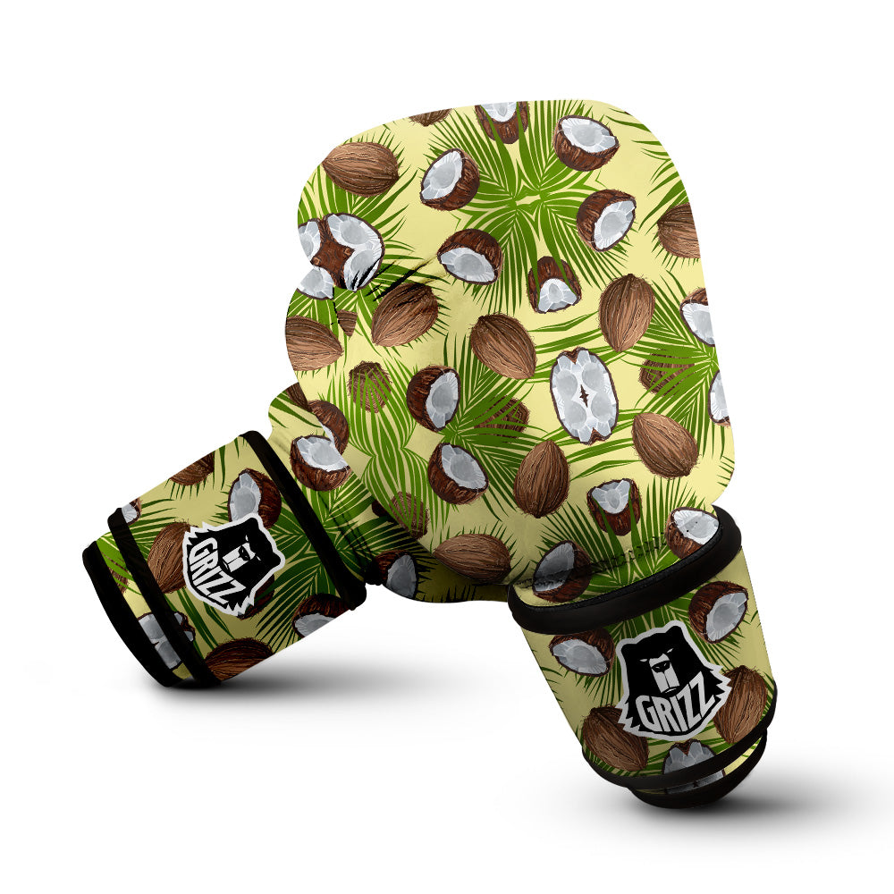 Abstract Tropical Coconut Print Pattern Boxing Gloves-grizzshop