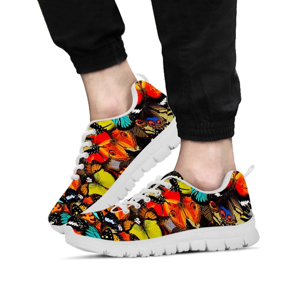 Abstract Colorful Butterfly Print Men's Sneakers-grizzshop