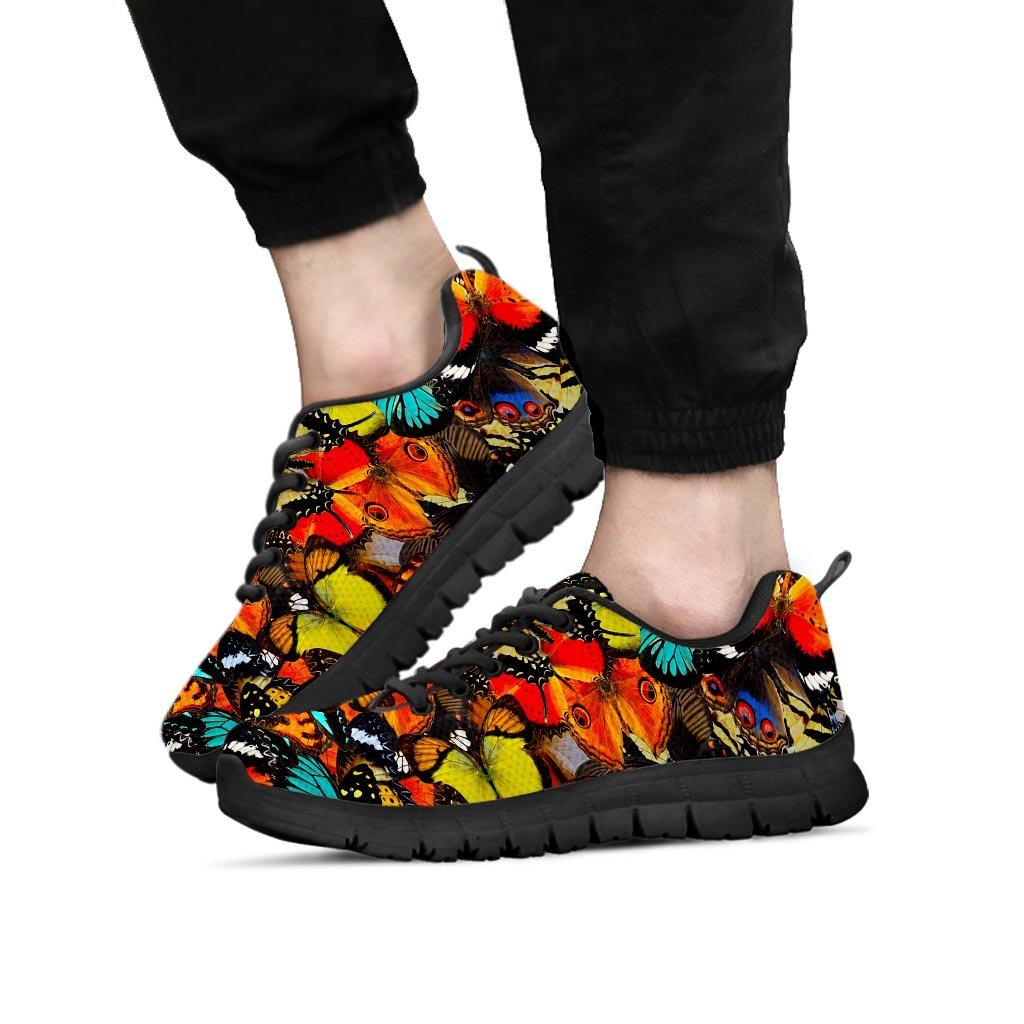 Abstract Colorful Butterfly Print Men's Sneakers-grizzshop