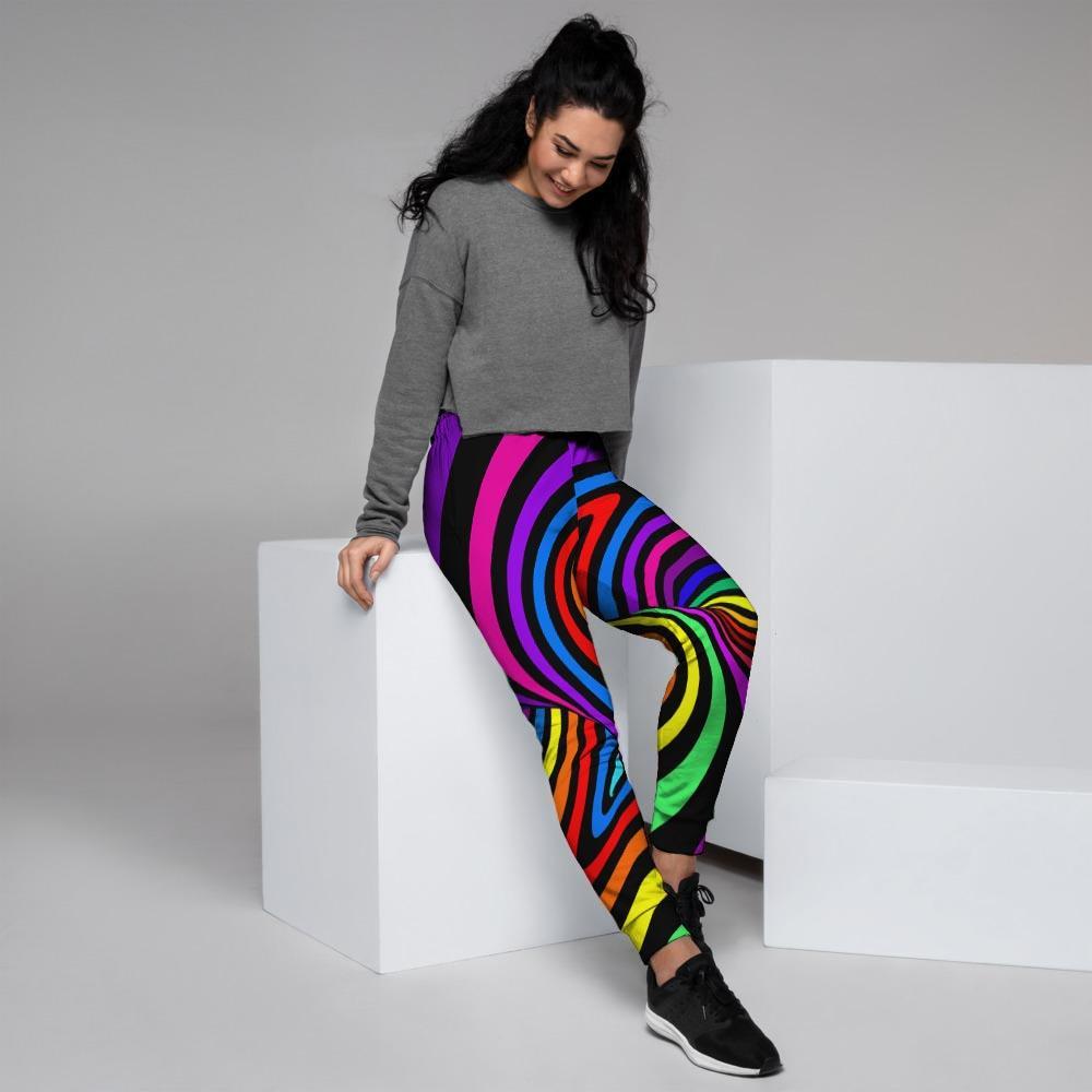 Abstract Colorful Psychedelic Women's Joggers-grizzshop