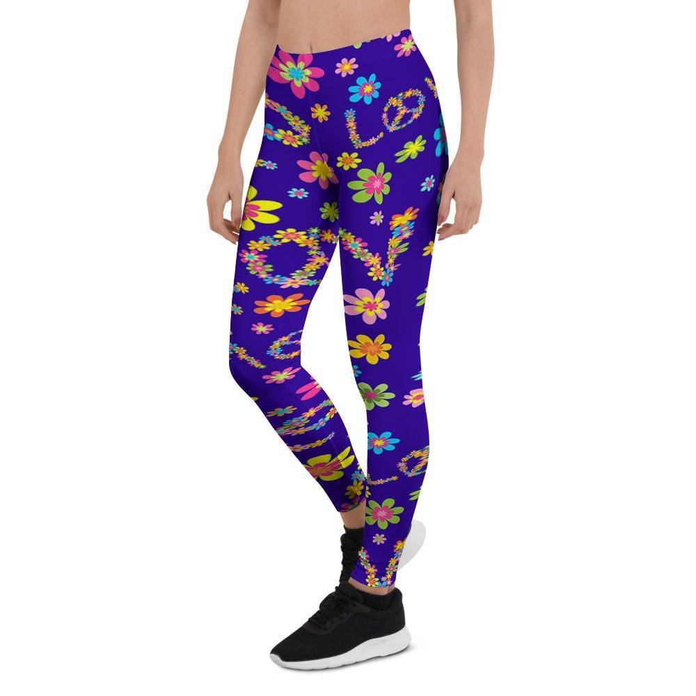 Abstract Floral Hippie Women's Leggings-grizzshop