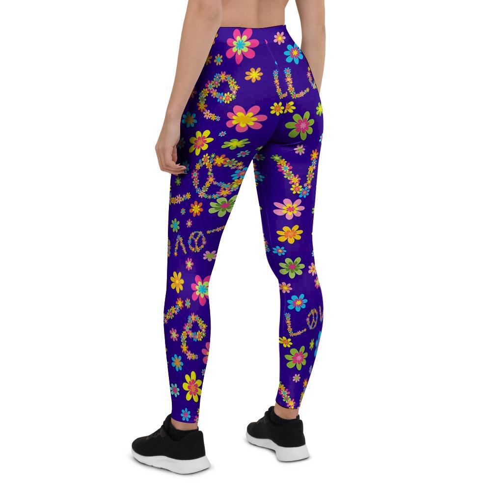 Abstract Floral Hippie Women's Leggings-grizzshop