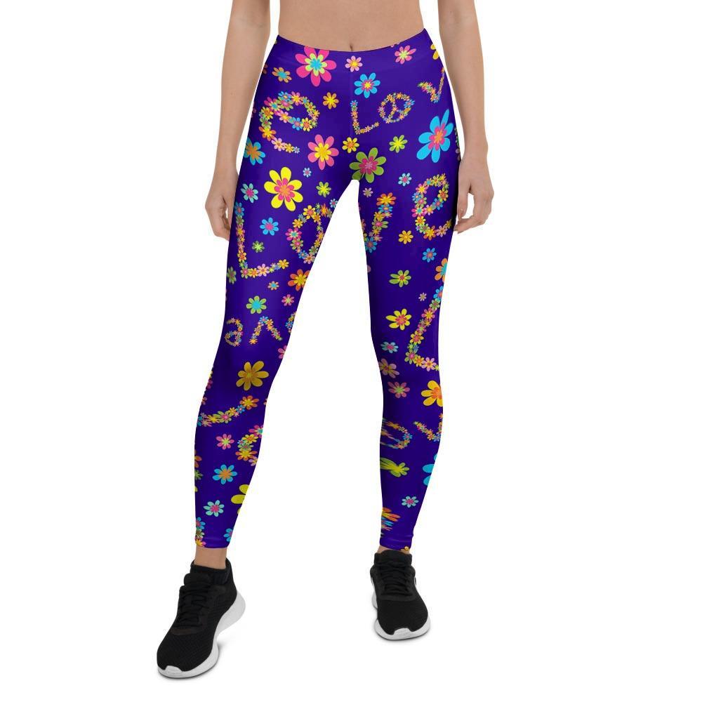 Abstract Floral Hippie Women's Leggings-grizzshop