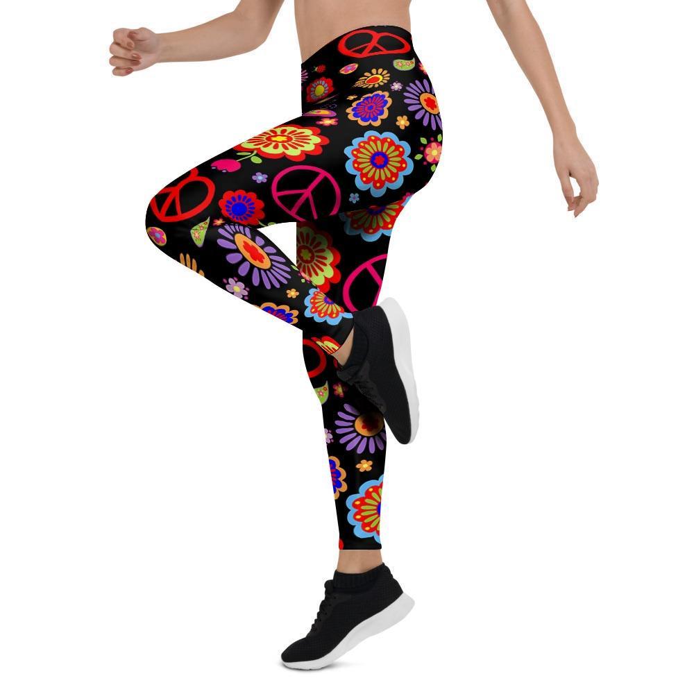 Abstract Flower Hippie Women's Leggings-grizzshop