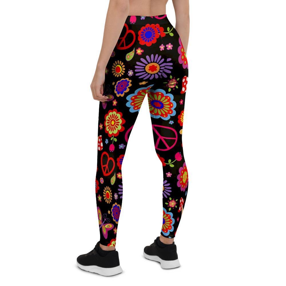 Abstract Flower Hippie Women's Leggings-grizzshop