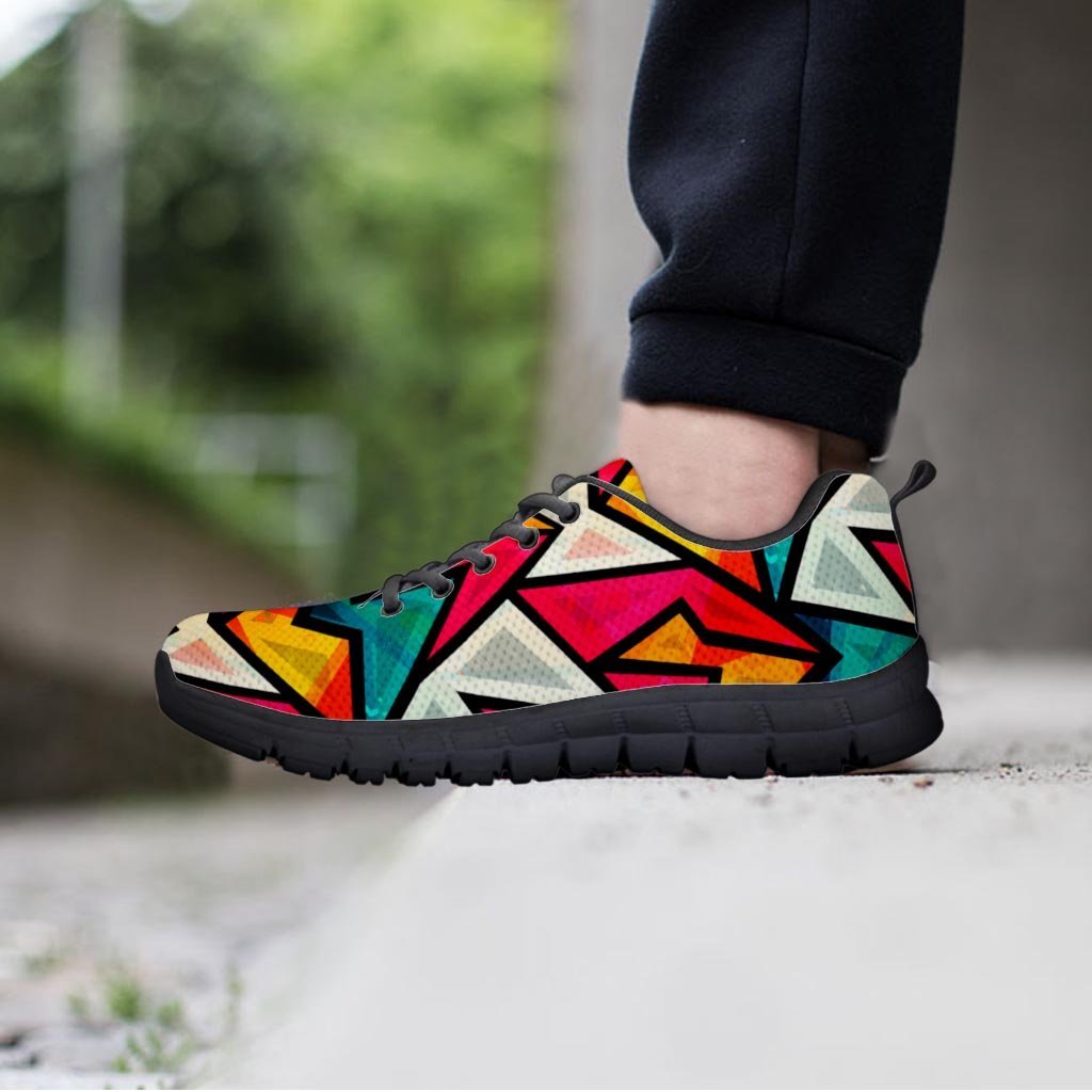 Abstract Geometric Colorful Men's Sneakers-grizzshop