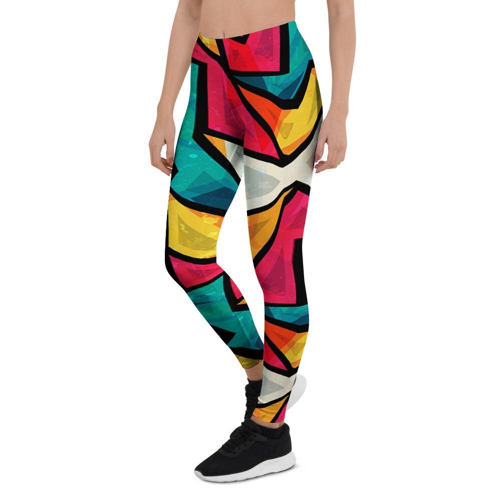 Abstract Geometric Colorful Women's Leggings-grizzshop