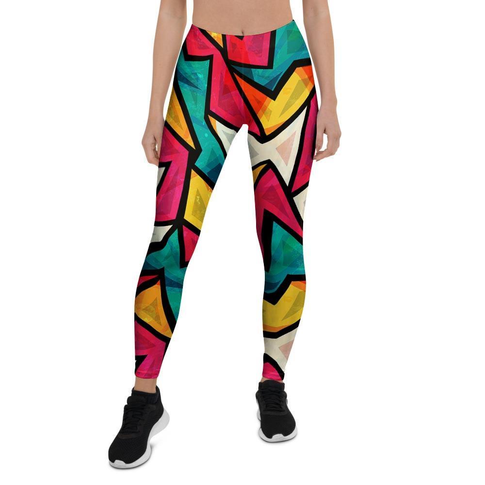 Abstract Geometric Colorful Women's Leggings-grizzshop