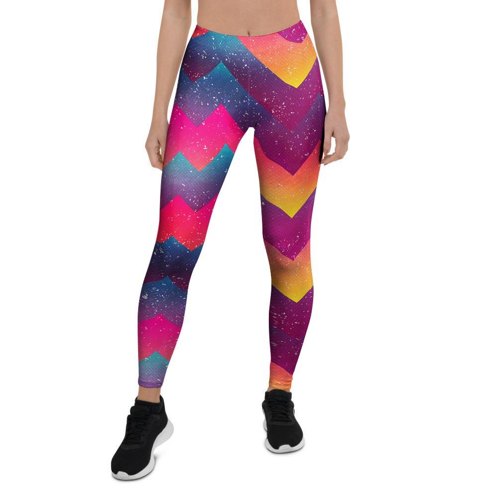 Abstract Geometric Grunge Women's Leggings-grizzshop