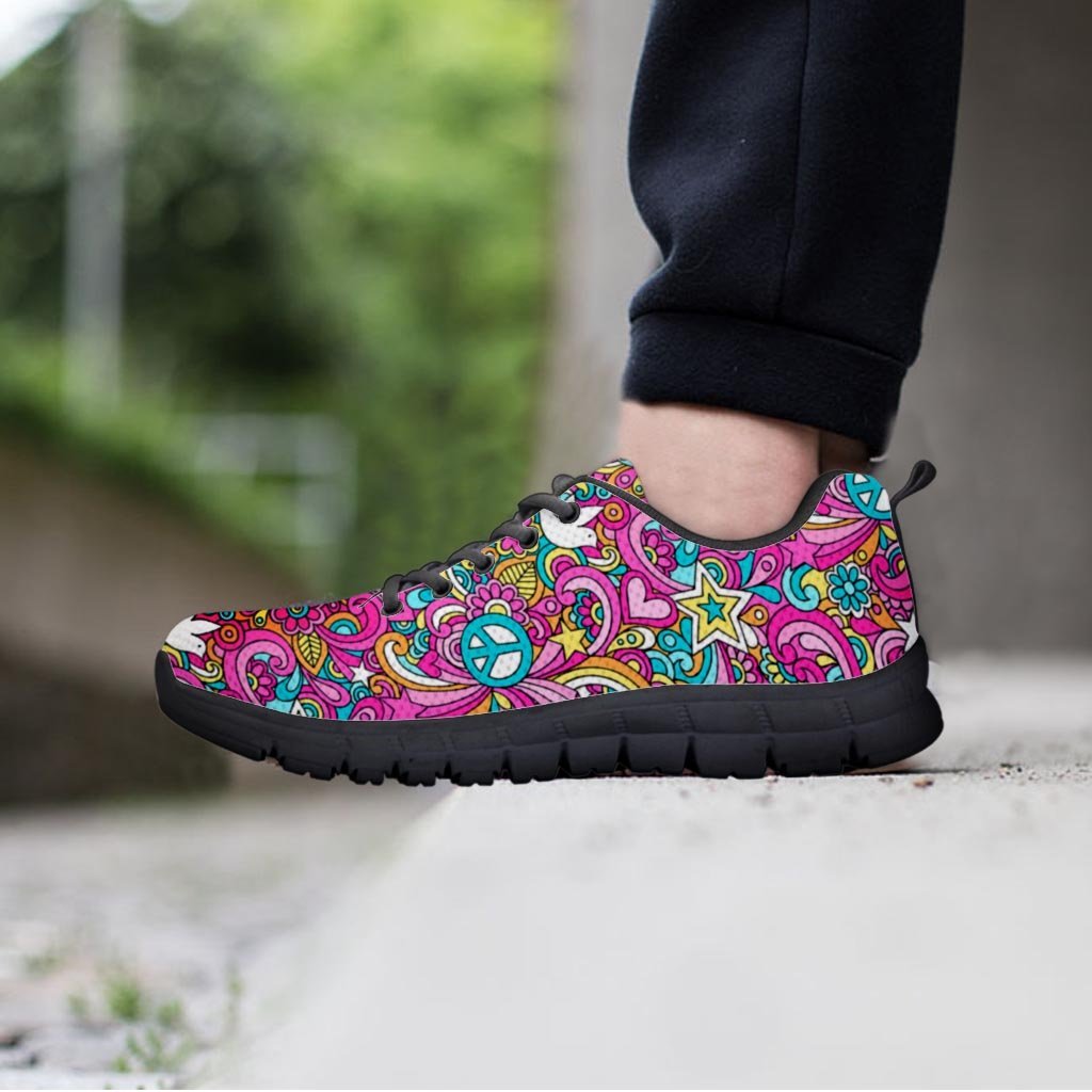 Abstract Hippie Men's Sneakers-grizzshop