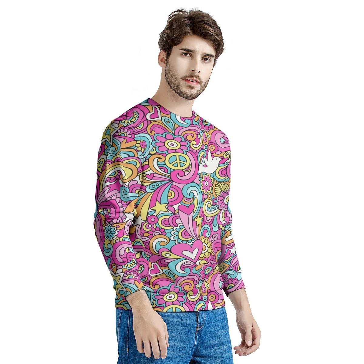 Abstract Hippie Men's Sweatshirt-grizzshop