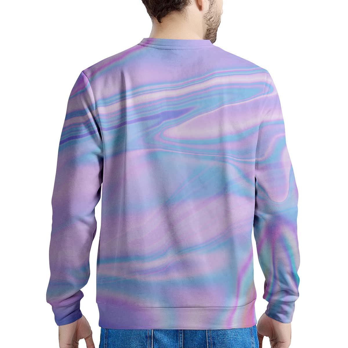 Abstract Holographic Men's Sweatshirt-grizzshop