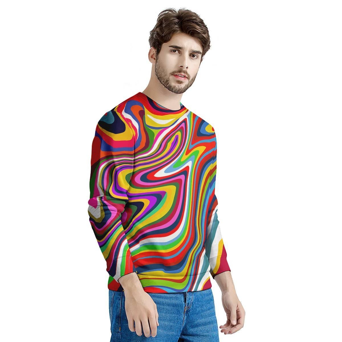Abstract Ink Paint Men's Sweatshirt-grizzshop