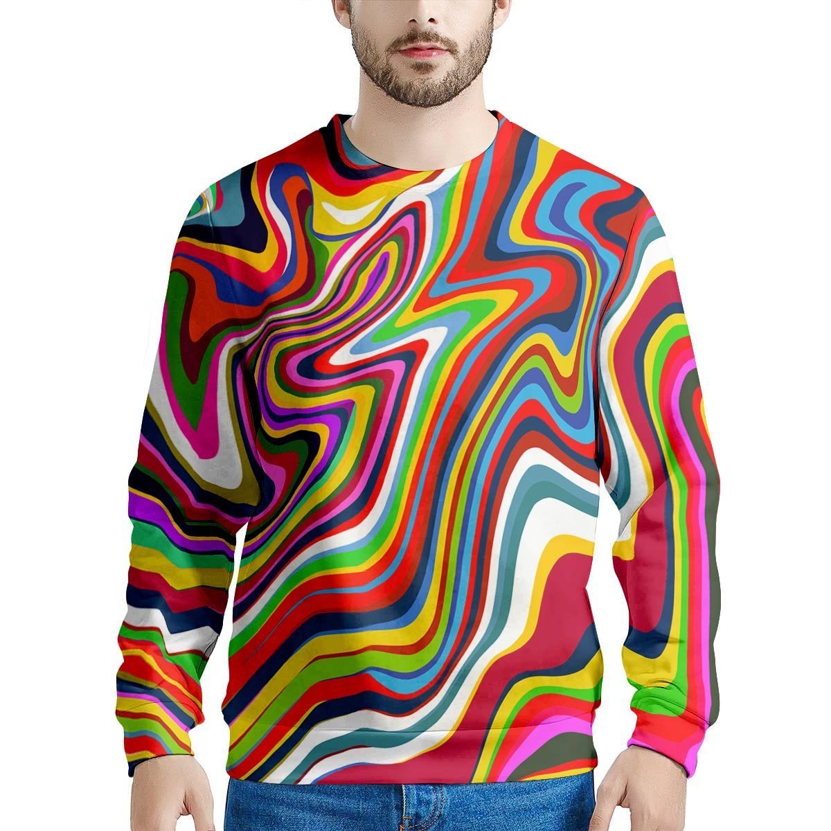 Abstract Ink Paint Men's Sweatshirt-grizzshop
