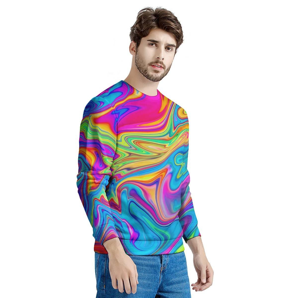 Abstract Mixing Ink Men's Sweatshirt-grizzshop