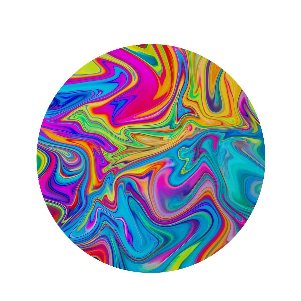 Abstract Mixing Ink Round Rug-grizzshop