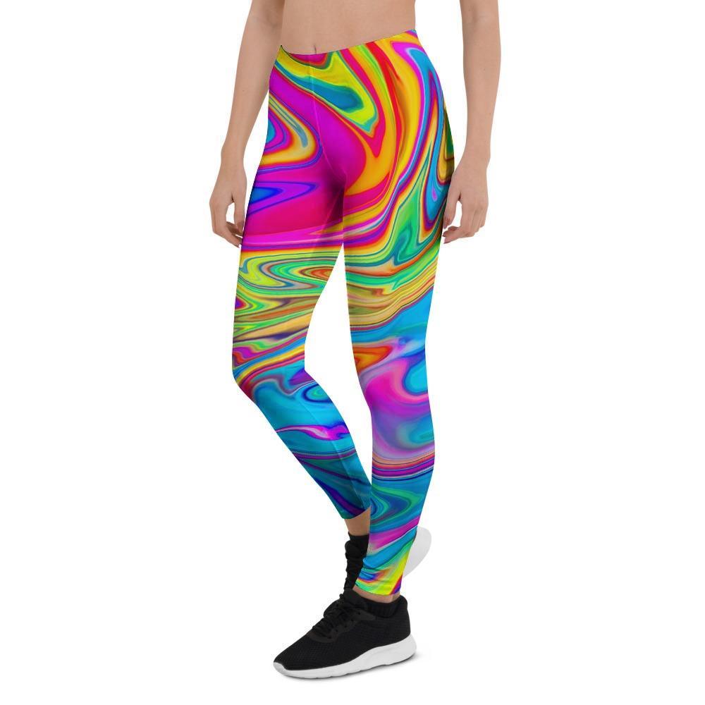 Abstract Mixing Ink Women's Leggings-grizzshop