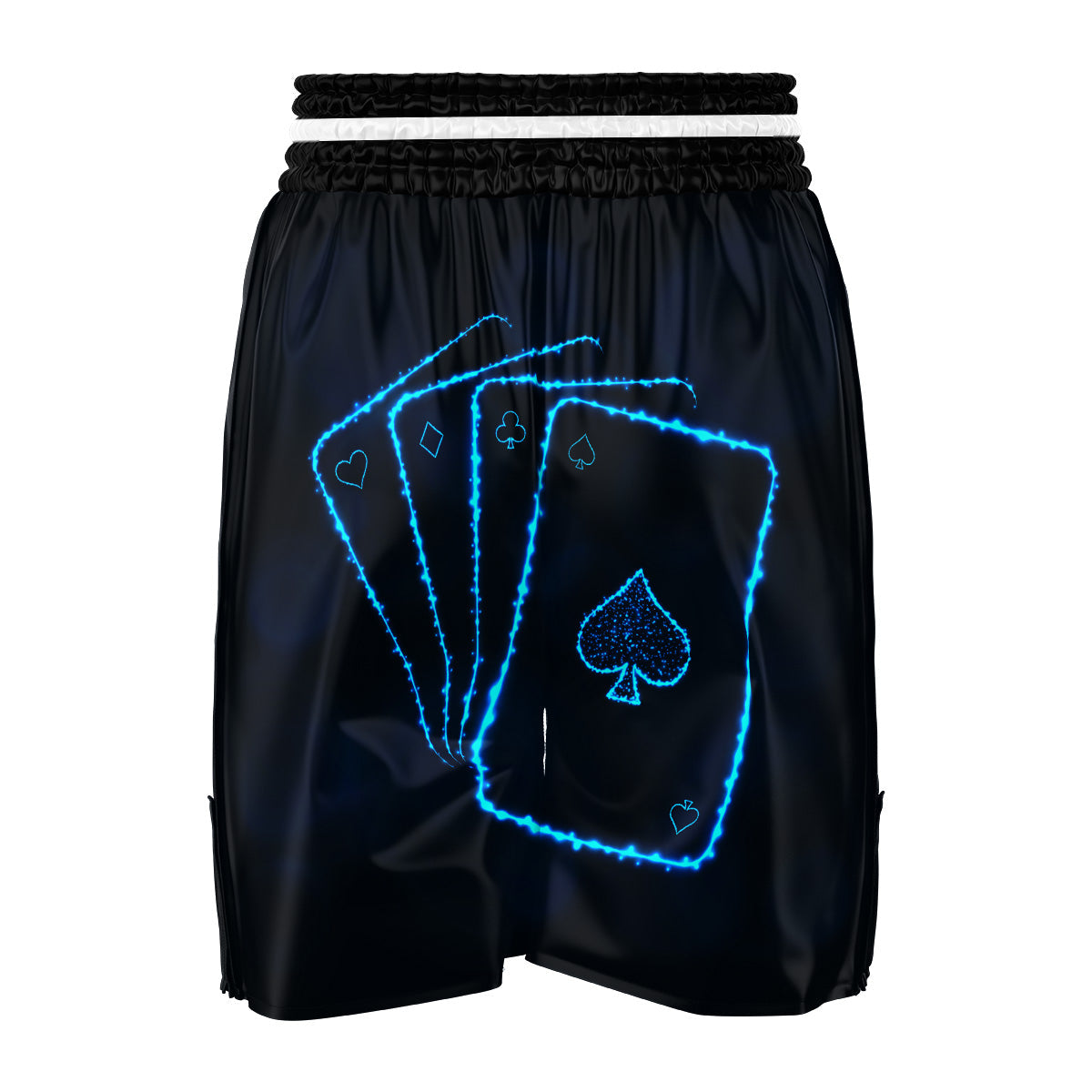 Ace Card Blue Print Boxing Shorts-grizzshop