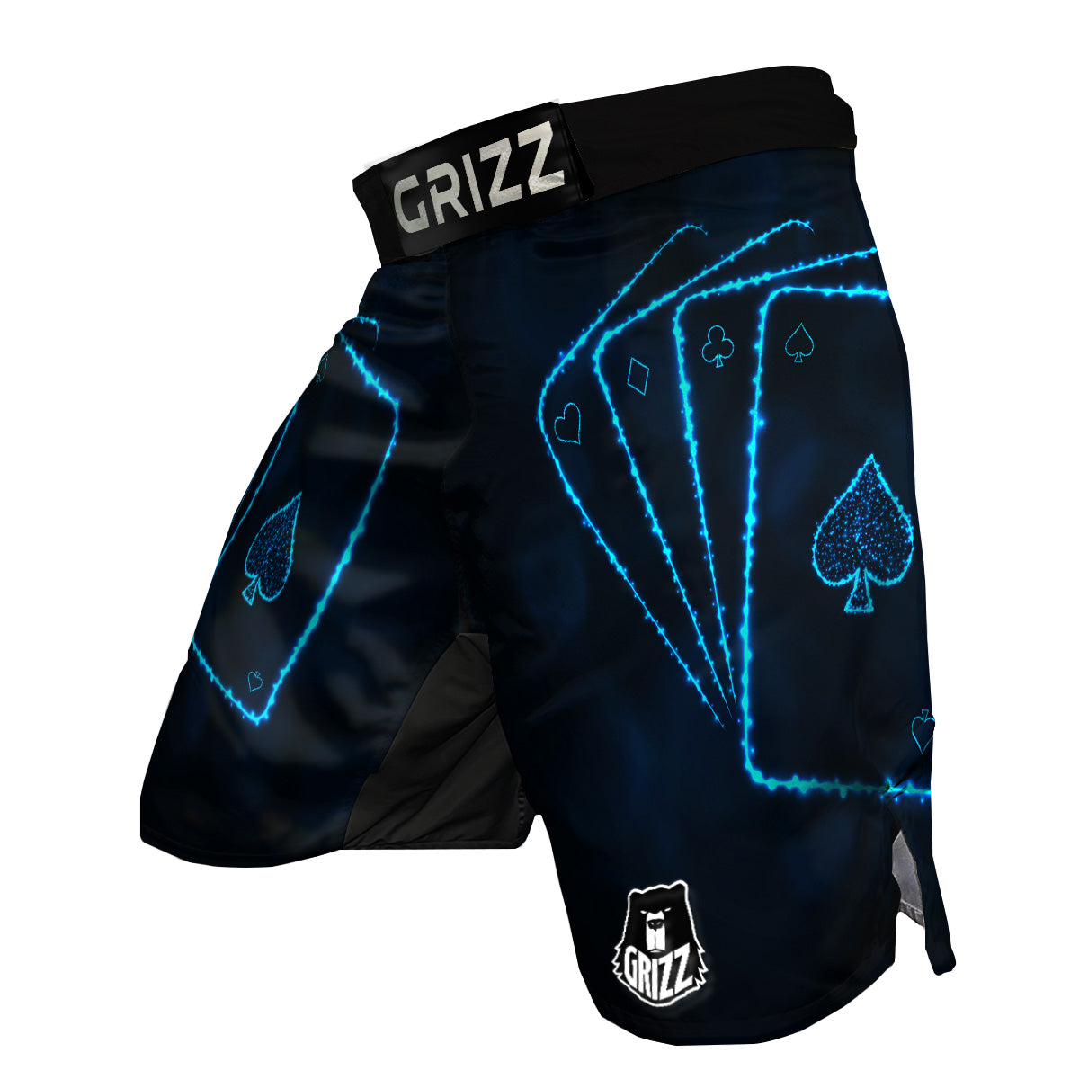 Ace Card Blue Print MMA Shorts-grizzshop