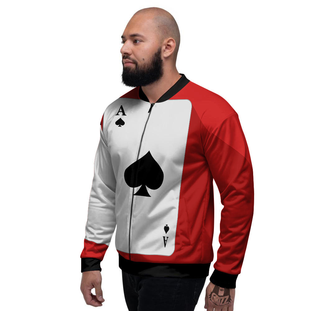 Ace Cards Print Men's Bomber Jacket-grizzshop