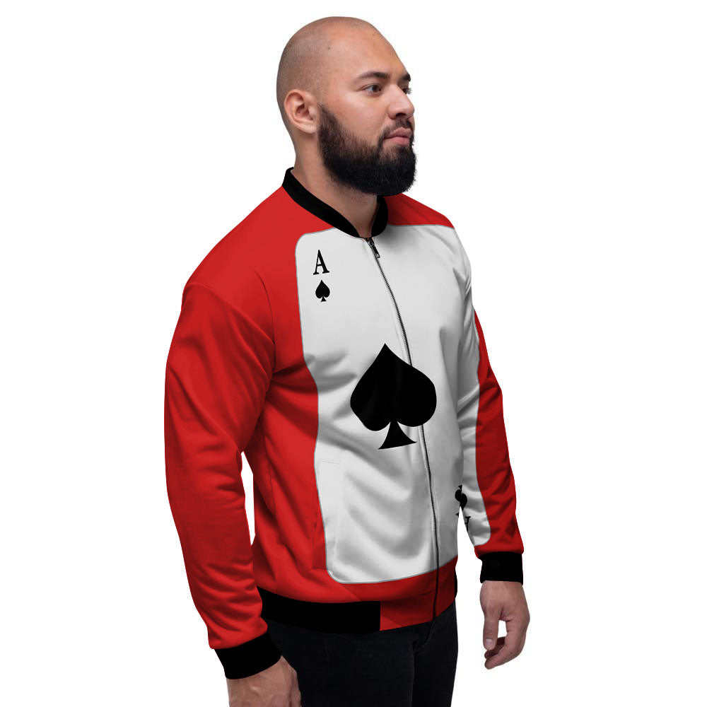Ace Cards Print Men's Bomber Jacket-grizzshop