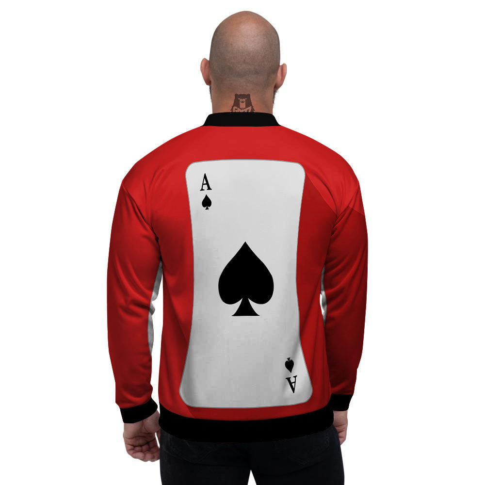 Ace Cards Print Men's Bomber Jacket-grizzshop