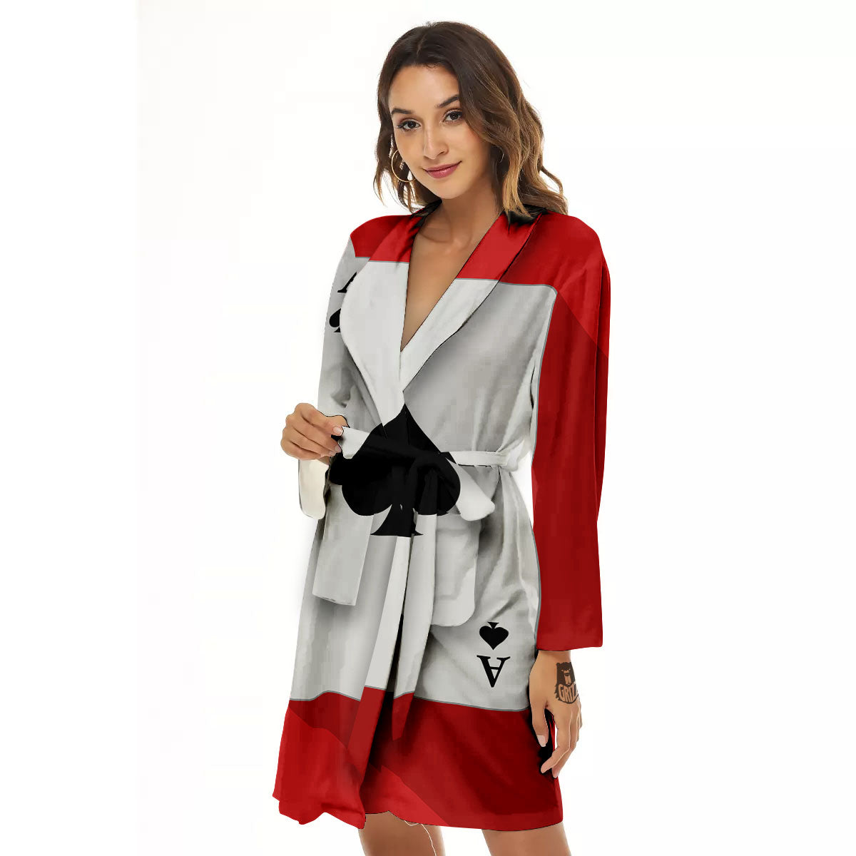 Ace Cards Print Women's Robe-grizzshop