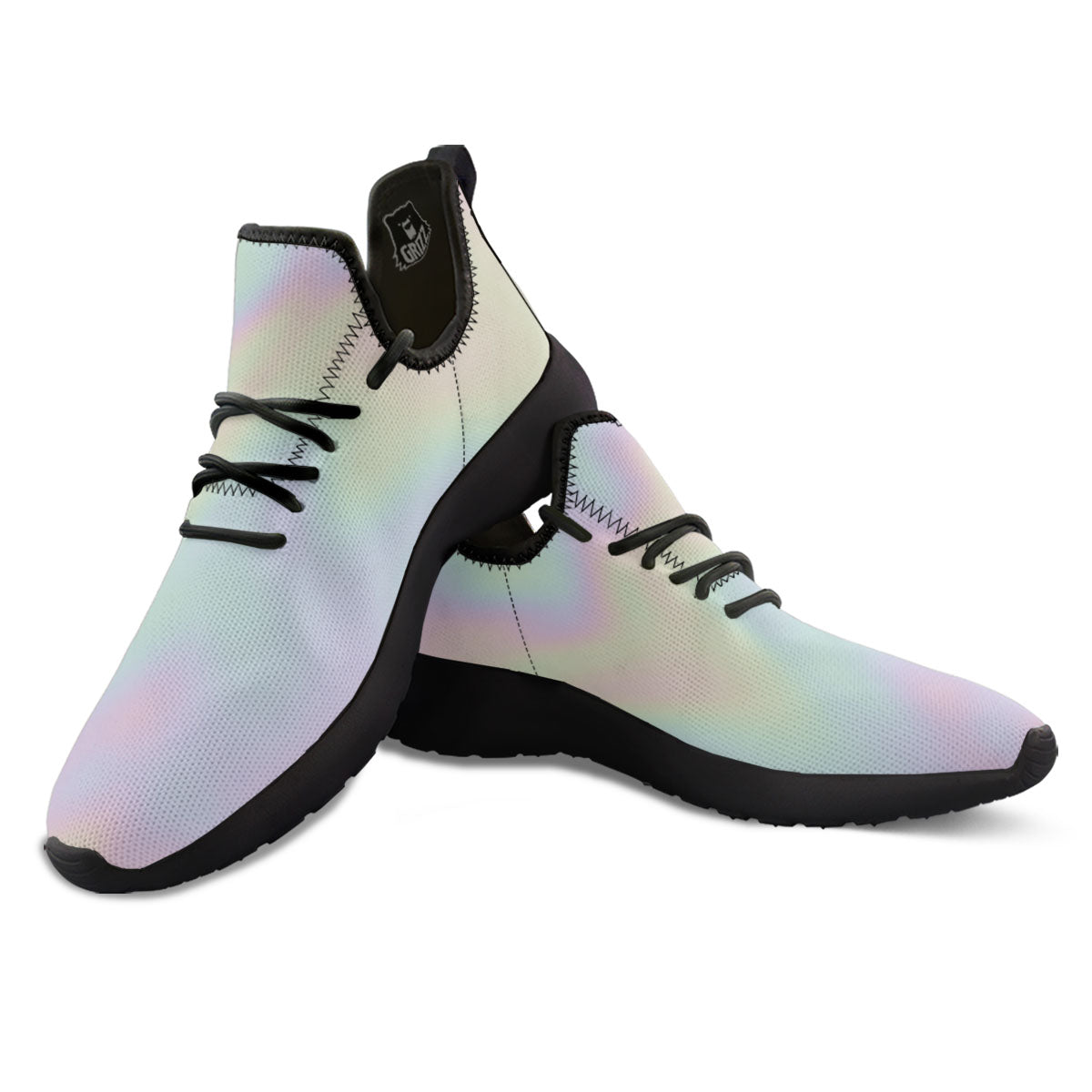 Acid Melt Pastel Print Black Athletic Shoes-grizzshop