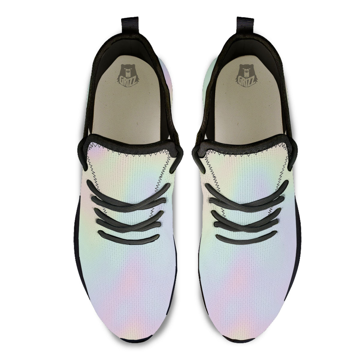 Acid Melt Pastel Print Black Athletic Shoes-grizzshop