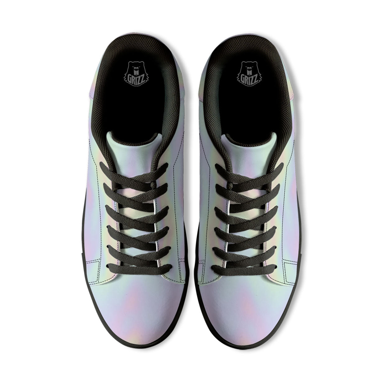 Acid Melt Pastel Print Black Low Top Sneakers-grizzshop