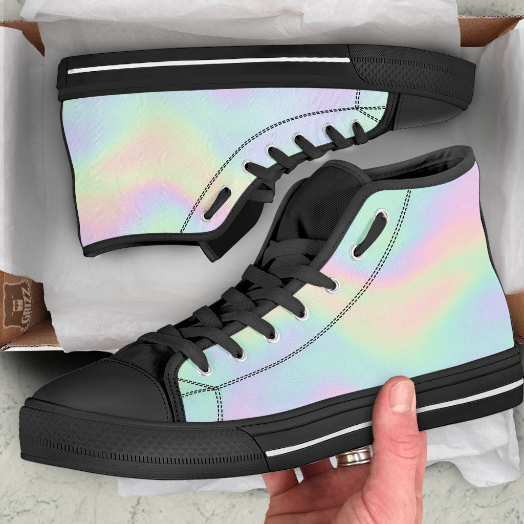 Acid Melt Pastel Print High Top Shoes-grizzshop