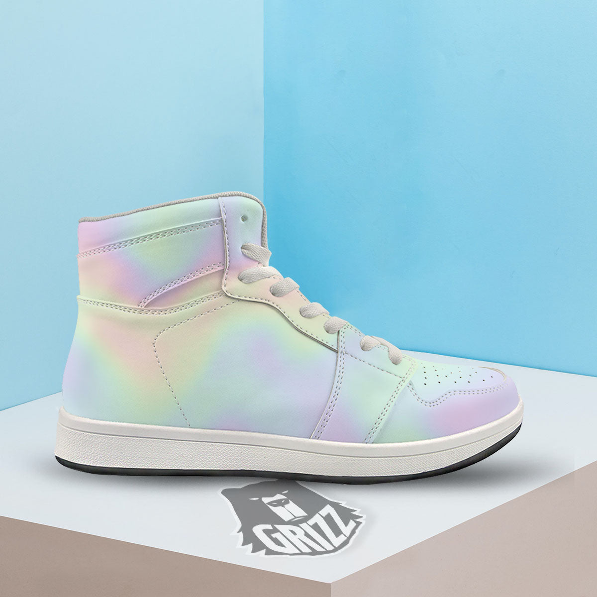 Acid Melt Pastel Print High Top Sneakers-grizzshop