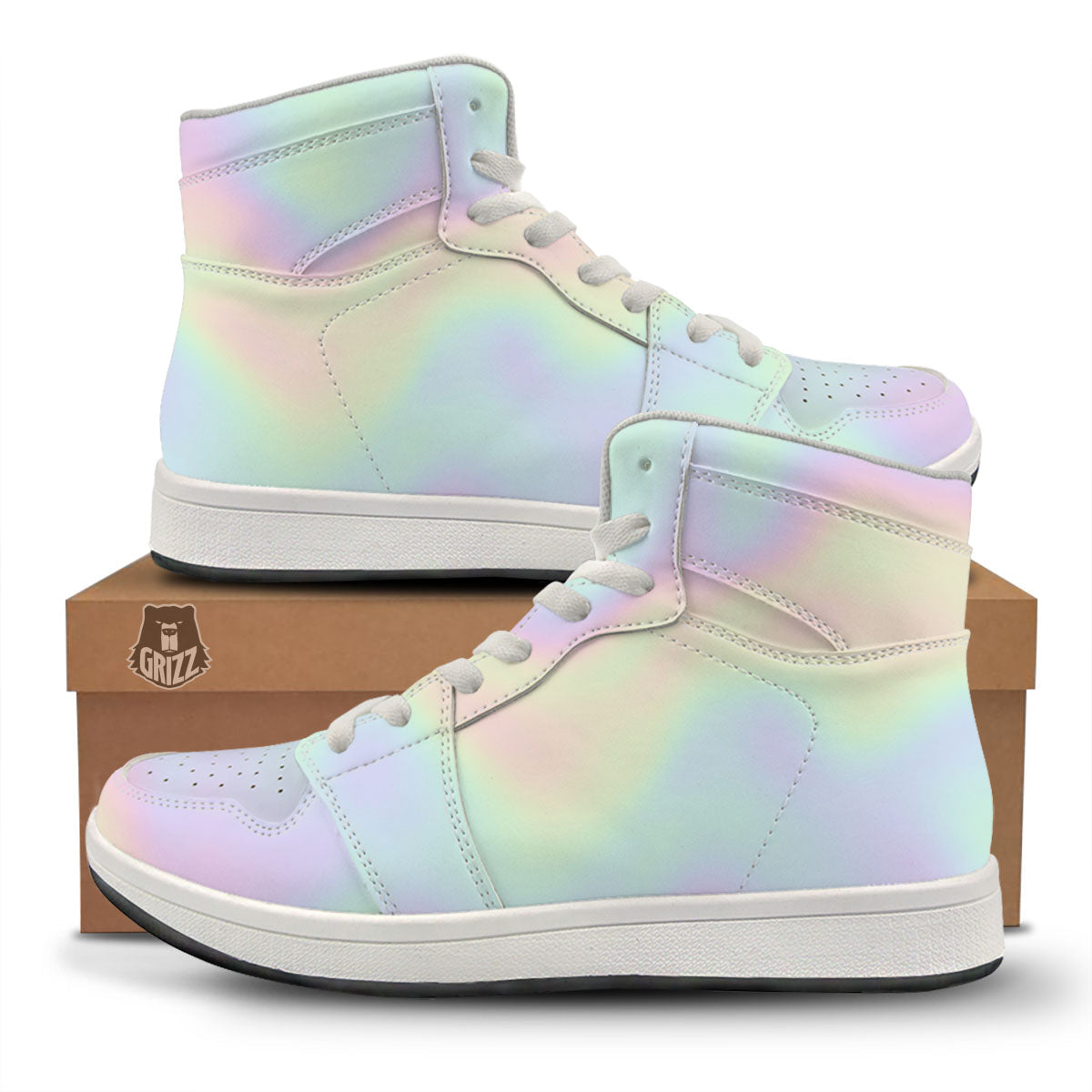 Acid Melt Pastel Print High Top Sneakers-grizzshop