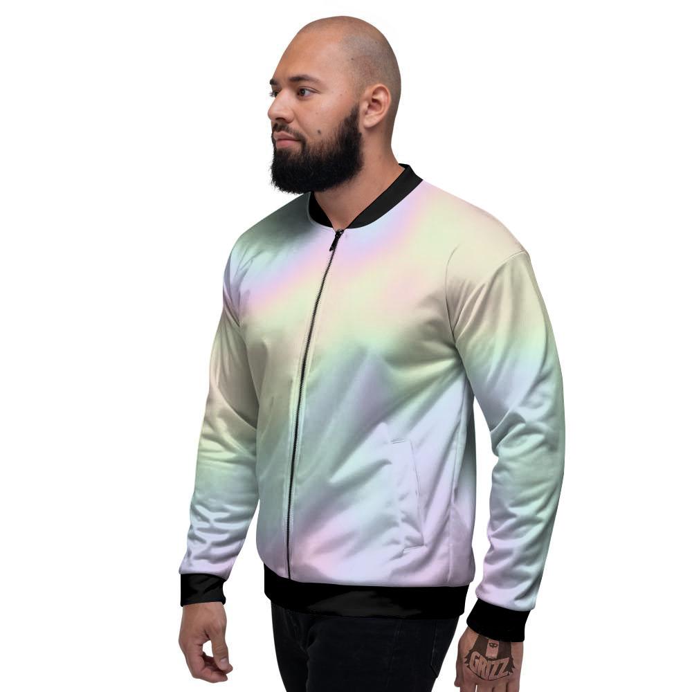 Acid Melt Pastel Print Men's Bomber Jacket-grizzshop