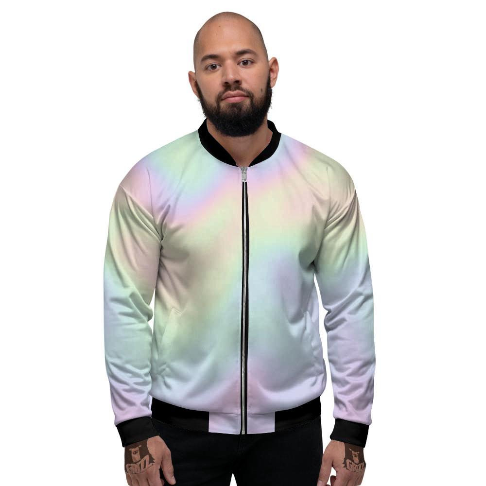 Acid Melt Pastel Print Men's Bomber Jacket-grizzshop