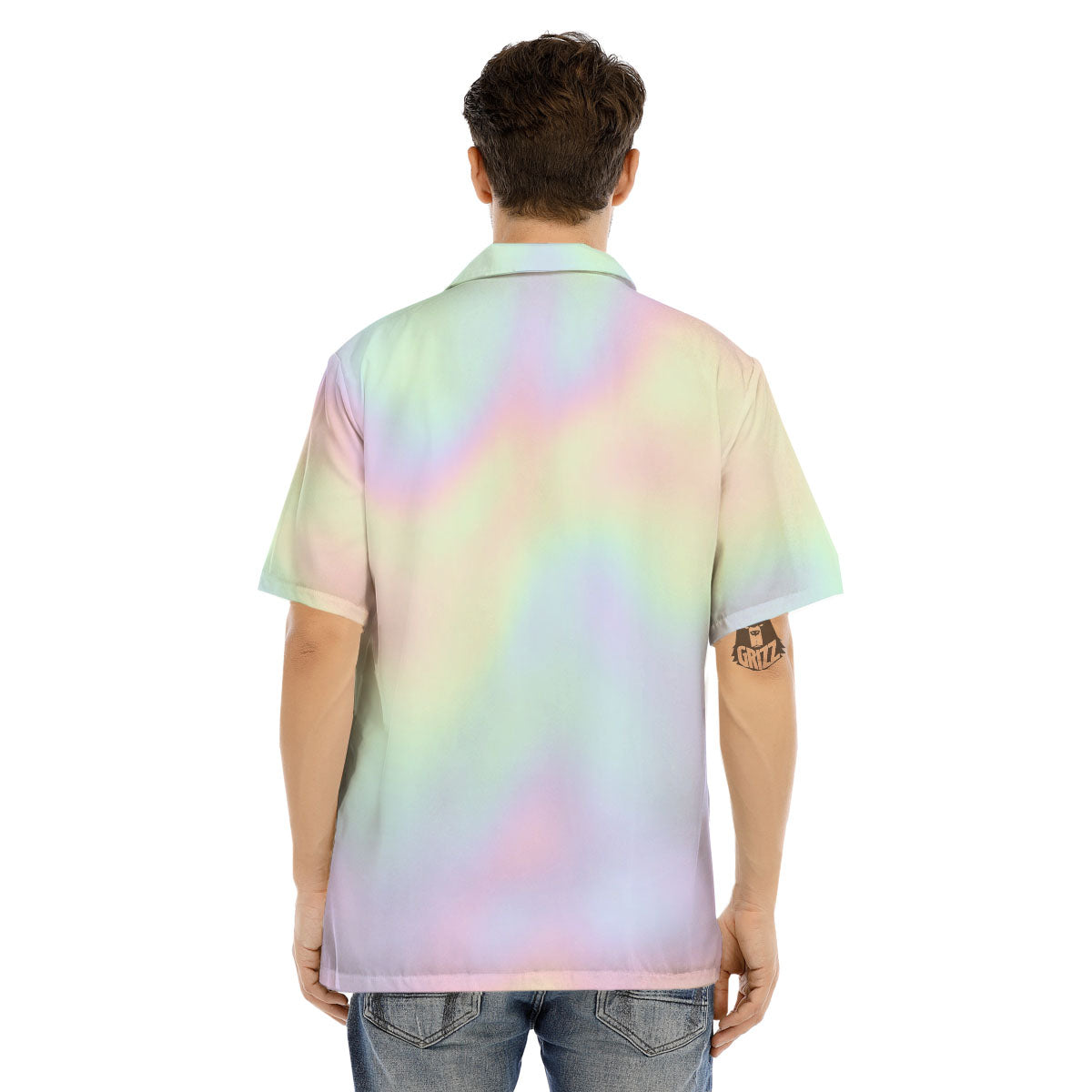 Acid Melt Pastel Print Men's Hawaiian Shirt-grizzshop