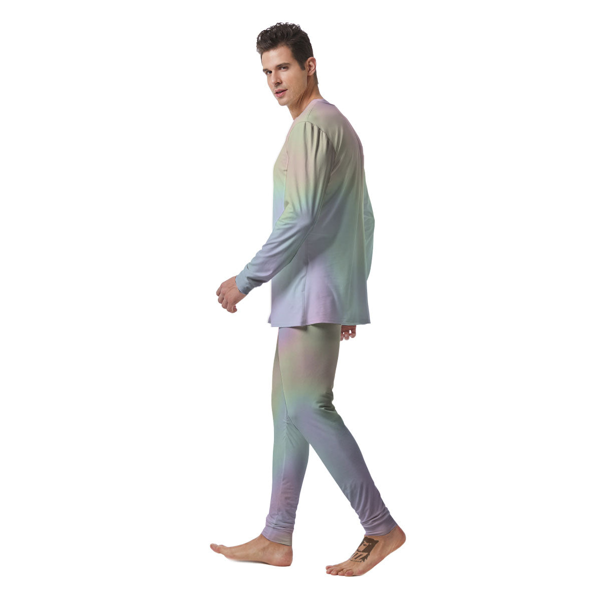 Acid Melt Pastel Print Men's Pajamas-grizzshop