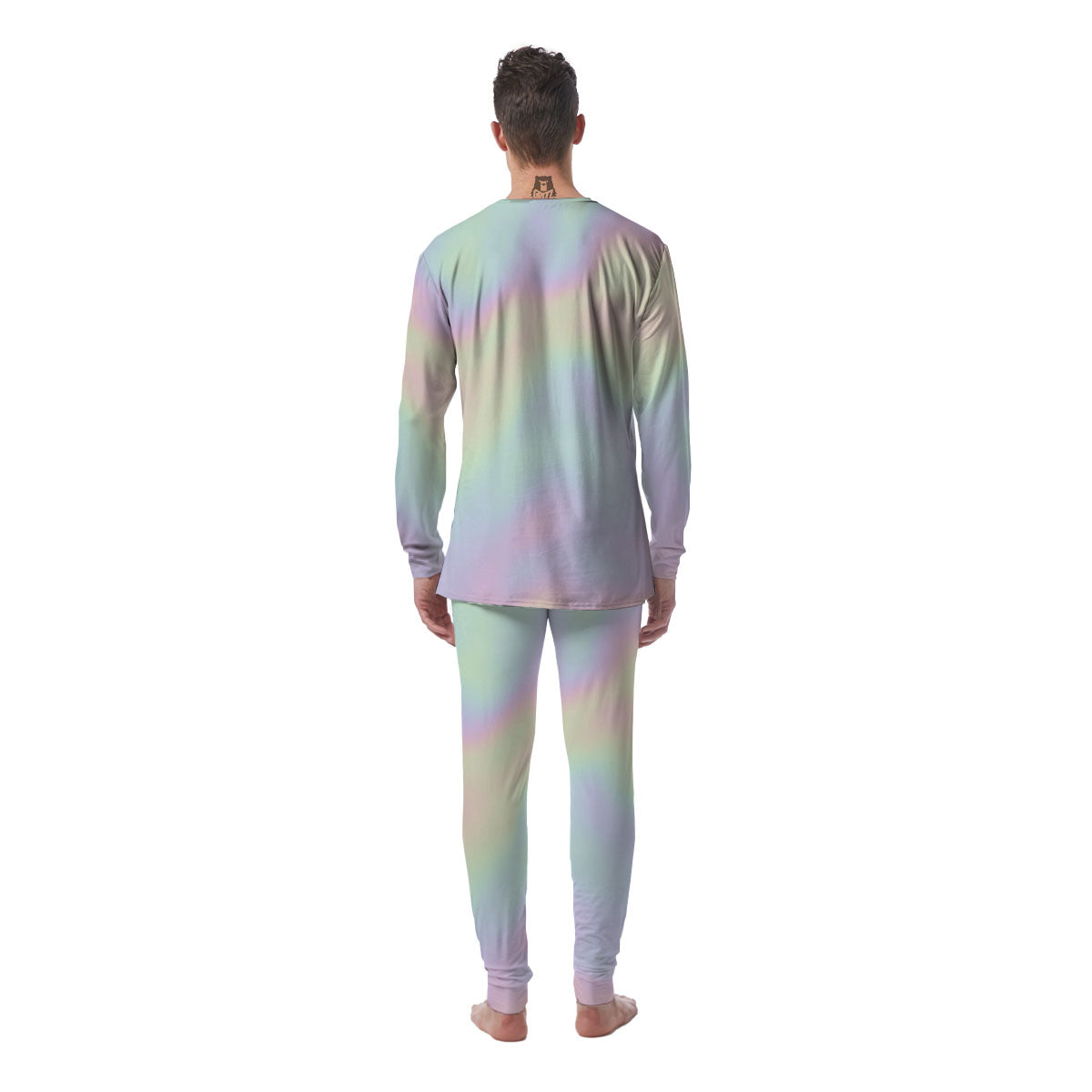 Acid Melt Pastel Print Men's Pajamas-grizzshop